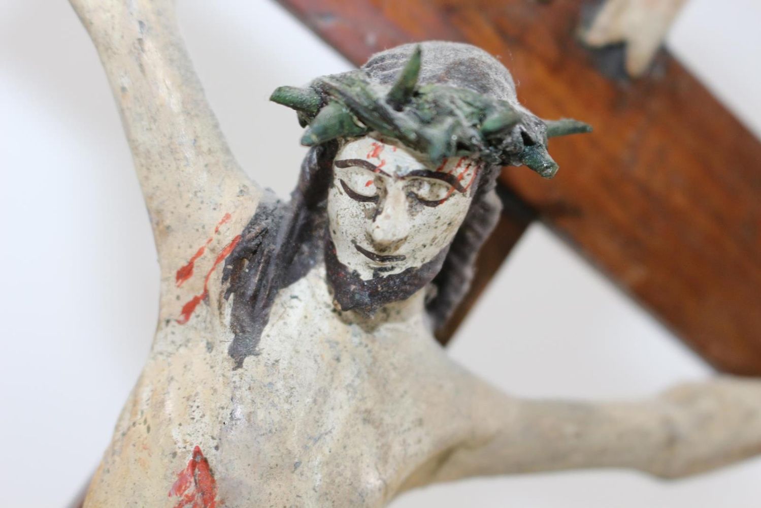 Große Abbildung Nr.2: 122-1701 Standkreuz, Kreuzigungsszene: (Volkskunst, Religiöse Volkskunst)