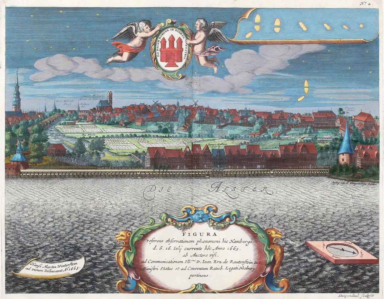 Große Abbildung Nr.1: 122-1749 Kometensichtung.: (Varia, Astronomie, Hamburg)