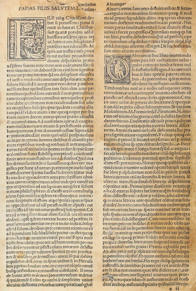 Große Abbildung Nr.1: 122-182 (Papias.: (Inkunabeln)