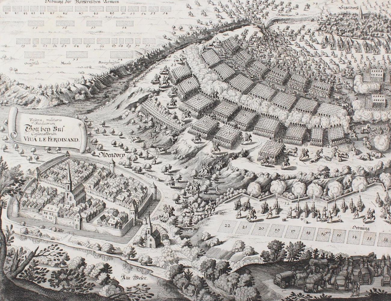 Große Abbildung Nr.1: 122-1827 Belagerungspläne.: (Varia, Militaria)