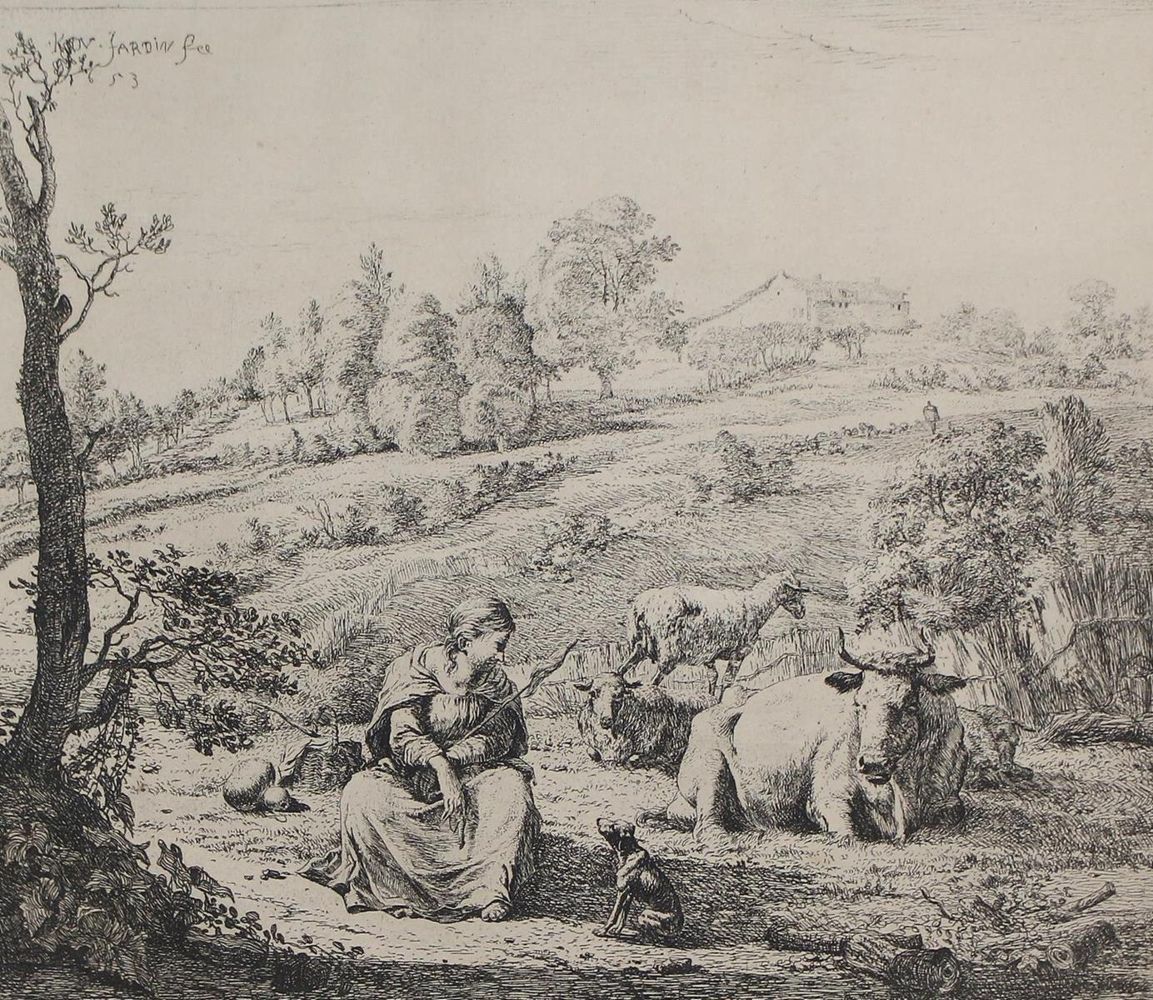 Große Abbildung Nr.11: 122-1920 Dujardin, Karel: (Varia, Zoologie, Schafe)