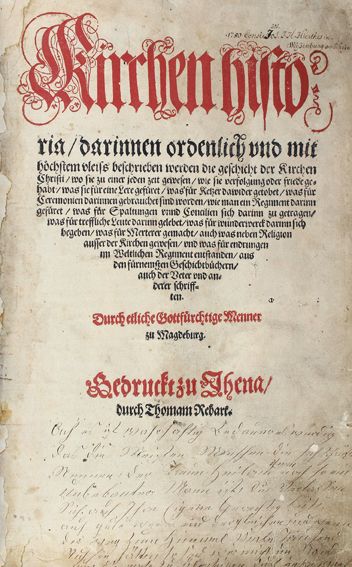 Große Abbildung Nr.1: 122-197 Kirchen historia: (Alte Drucke, Handschriften und Theologie)
