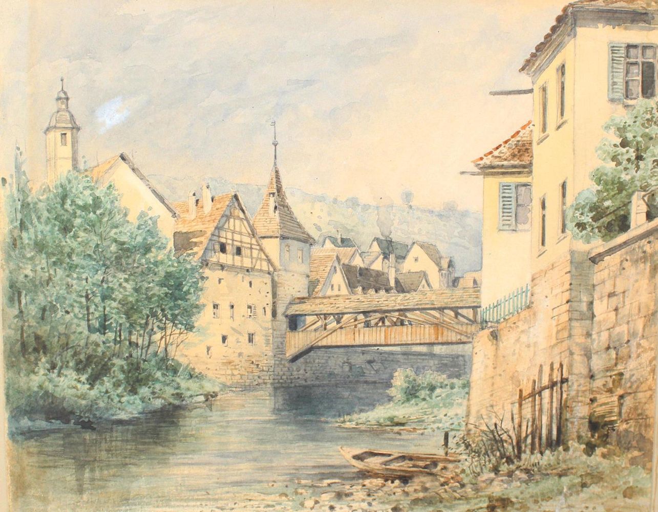 Große Abbildung Nr.1: 122-2001 Süddeutsche Stadtansicht.: (Deutschland)