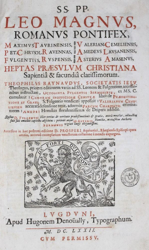 Große Abbildung Nr.1: 122-203 Leo I., Papst.: (Alte Drucke, Handschriften und Theologie)