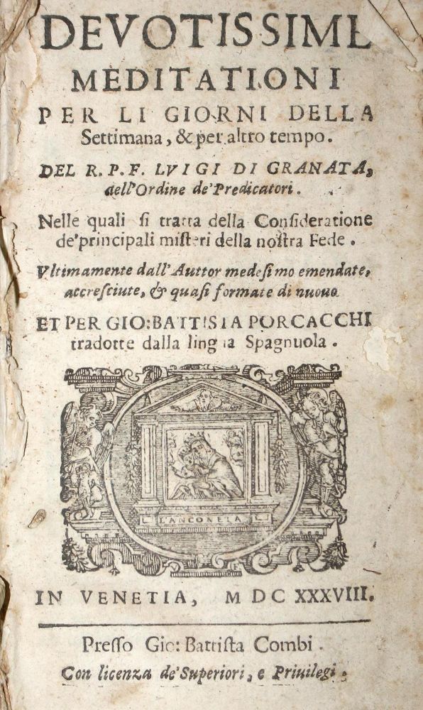 Große Abbildung Nr.1: 122-211 Luis de Granada.: (Alte Drucke, Handschriften und Theologie)