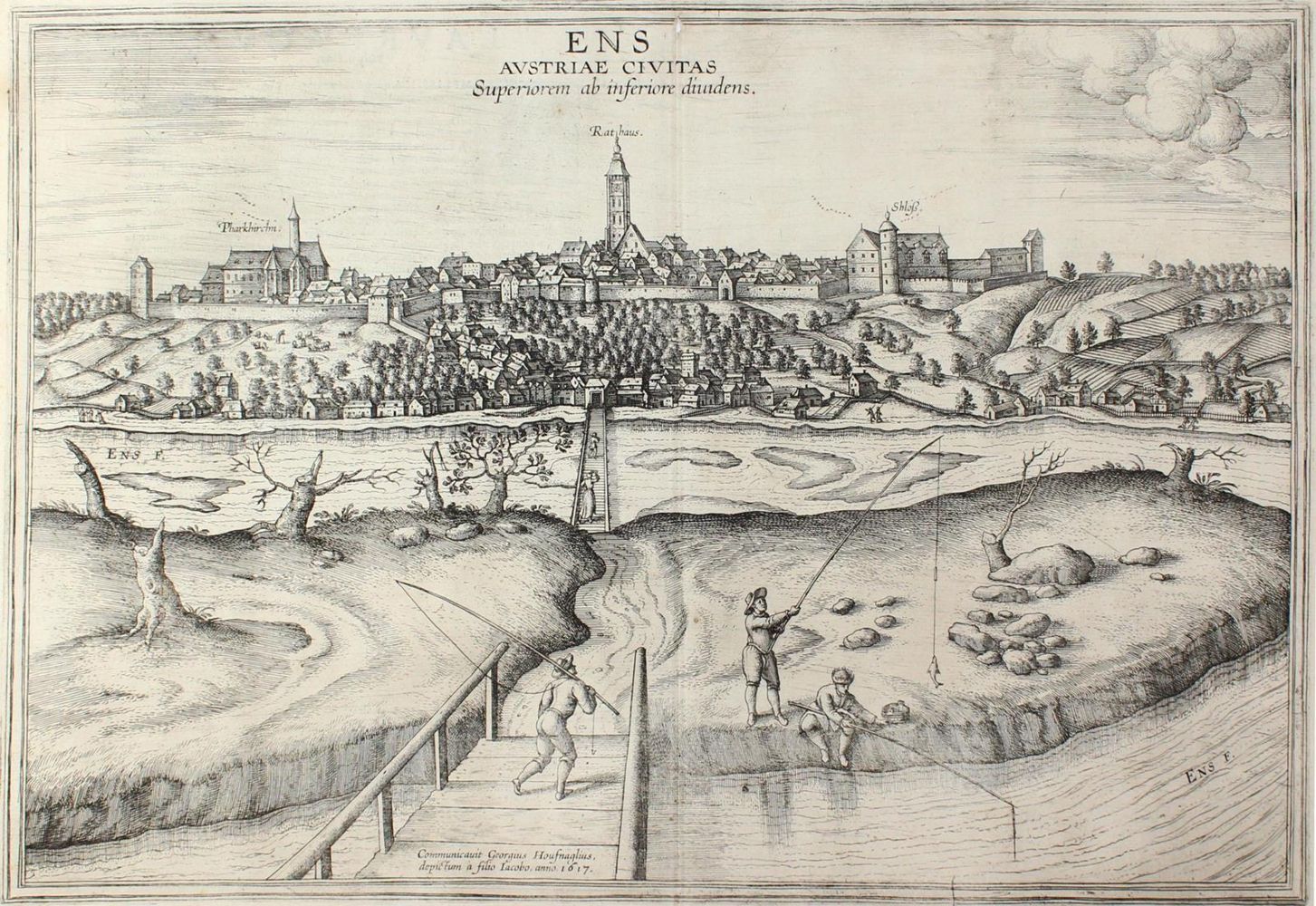 Große Abbildung Nr.1: 122-2136 Ens Austriae Civitas.: (Ausland, Österreich)