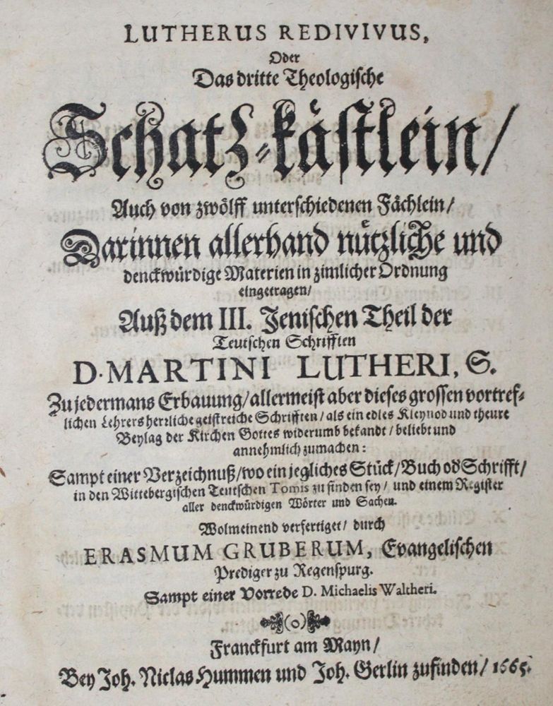 Große Abbildung Nr.1: 122-221 Luther,M.: (Alte Drucke, Handschriften und Theologie)