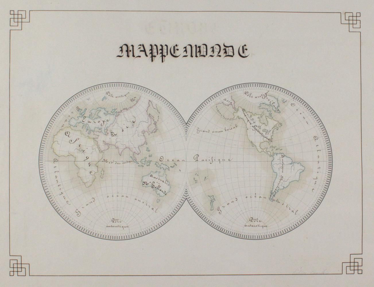 Große Abbildung Nr.1: 122-2210 Mappe Monde.: (Ausland, Weltkarten)