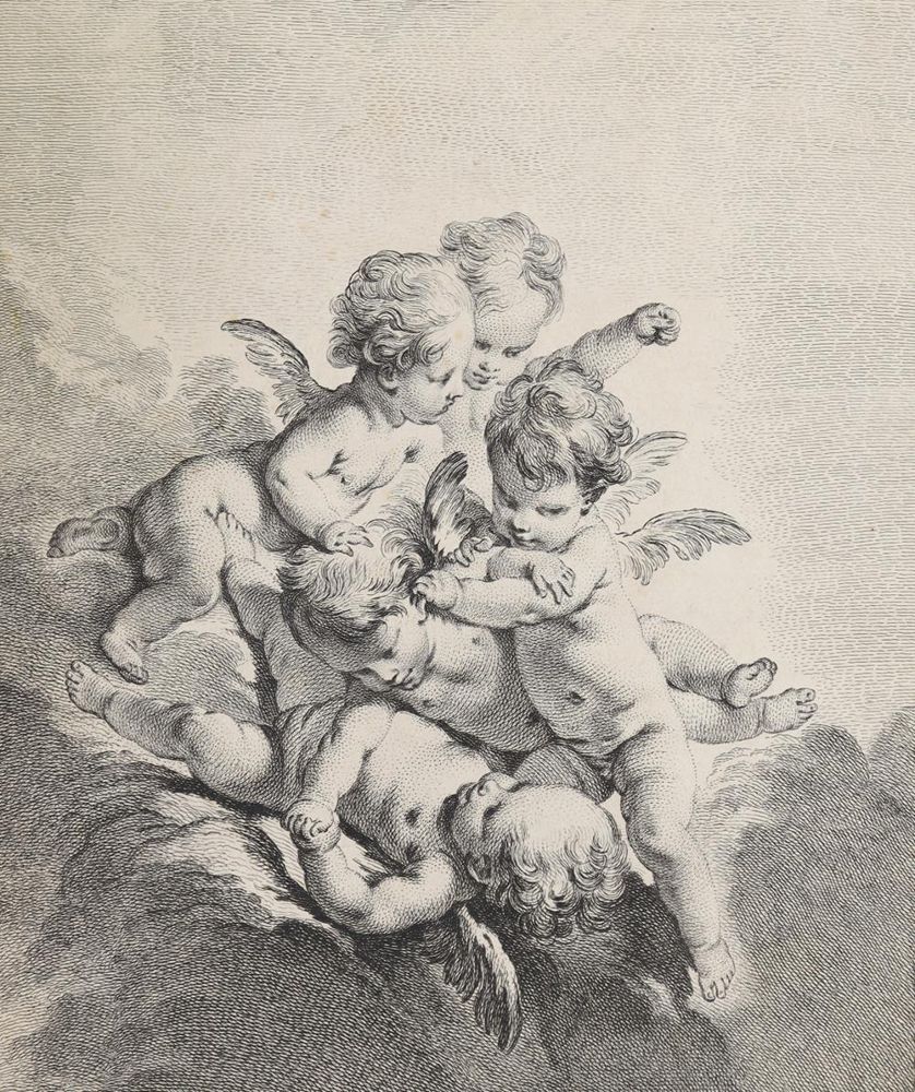 Große Abbildung Nr.1: 122-2296 Amoretten und Kinder.: (Künstlergraphik)