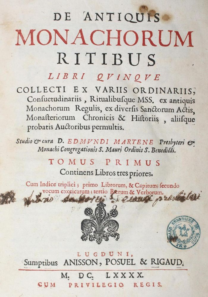 Große Abbildung Nr.1: 122-232 Martene,E.: (Alte Drucke, Handschriften und Theologie)