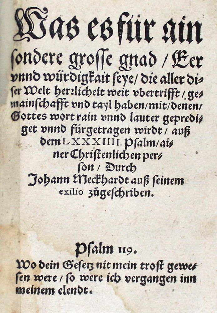 Große Abbildung Nr.1: 122-236 Meckhart,J.: (Alte Drucke, Handschriften und Theologie)