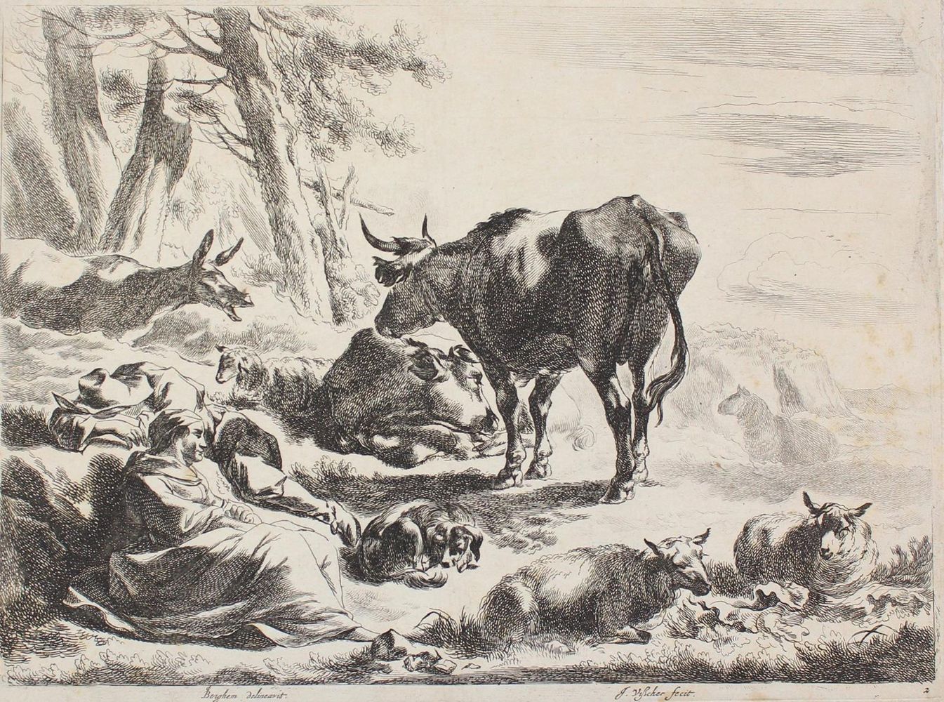 Große Abbildung Nr.1: 122-2367 Berchem, Nicolaes: (Künstlergraphik)