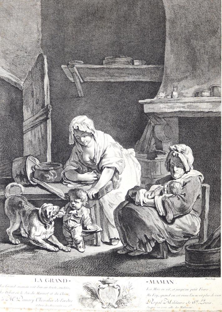 Große Abbildung Nr.1: 122-2386 Großmutter.: (Künstlergraphik, Binet)