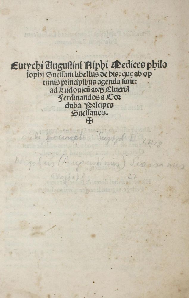 Große Abbildung Nr.1: 122-247 Nifo,A.: (Alte Drucke, Handschriften und Theologie)
