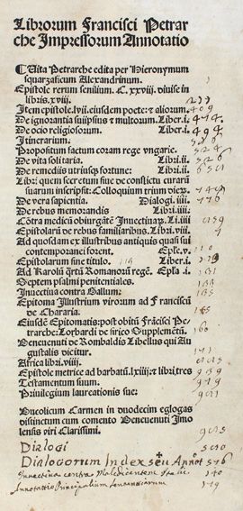 Große Abbildung Nr.1: 122-259 Petrarca,F.: (Alte Drucke, Handschriften und Theologie)