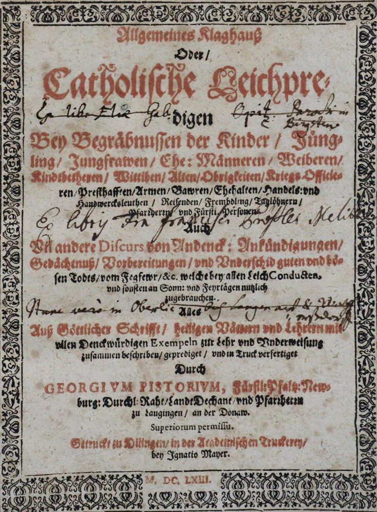 Große Abbildung Nr.1: 122-260 Pistorius,G.: (Alte Drucke, Handschriften und Theologie)