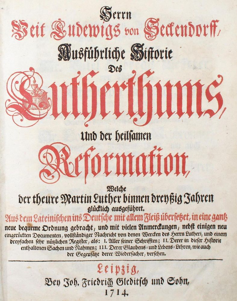 Große Abbildung Nr.1: 122-267 Seckendorff,V.L.: (Reformation)