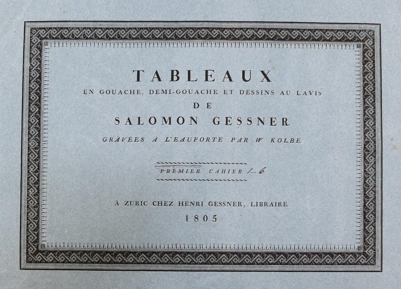 Große Abbildung Nr.1: 122-2767 Gessner, Salomon: (Künstlergraphik)