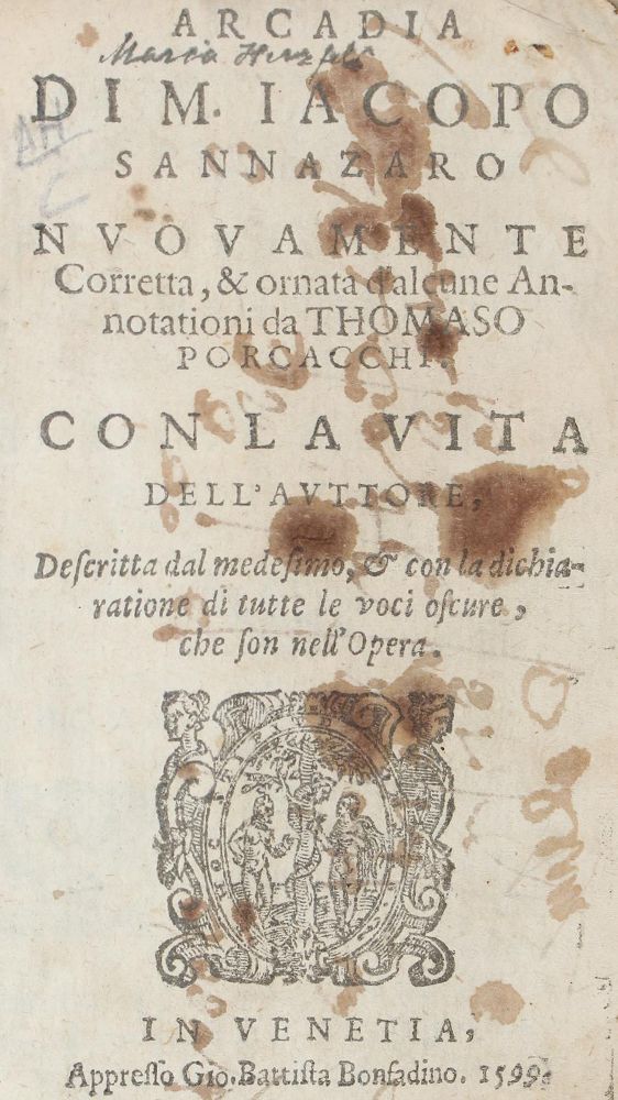 Große Abbildung Nr.1: 122-284 Sannazzaro,J.: (Alte Drucke, Handschriften und Theologie)
