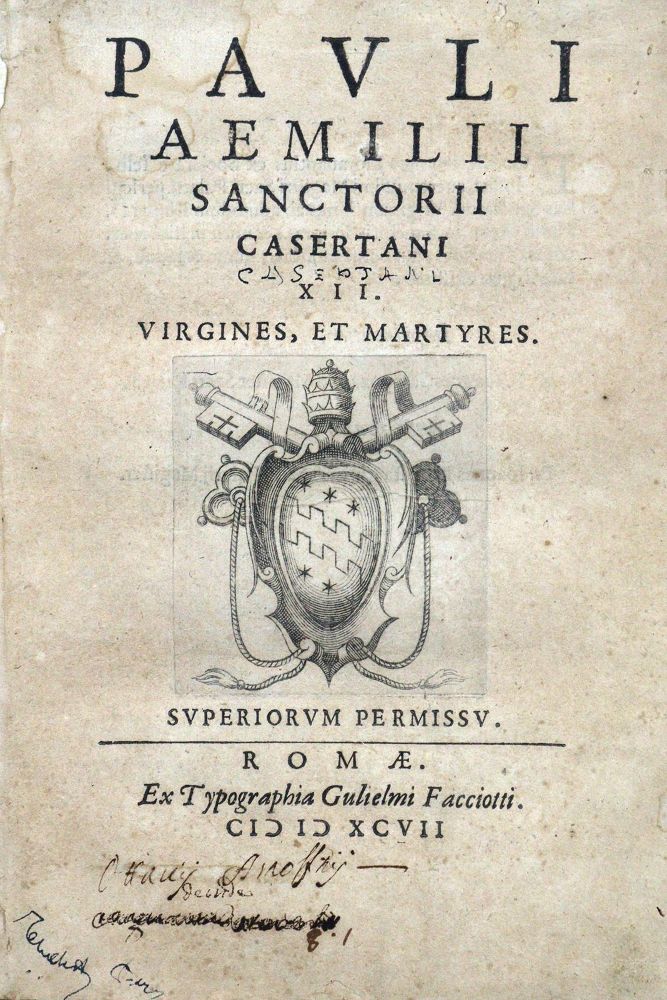 Große Abbildung Nr.1: 122-285 Santorio,P.E.: (Alte Drucke, Handschriften und Theologie)