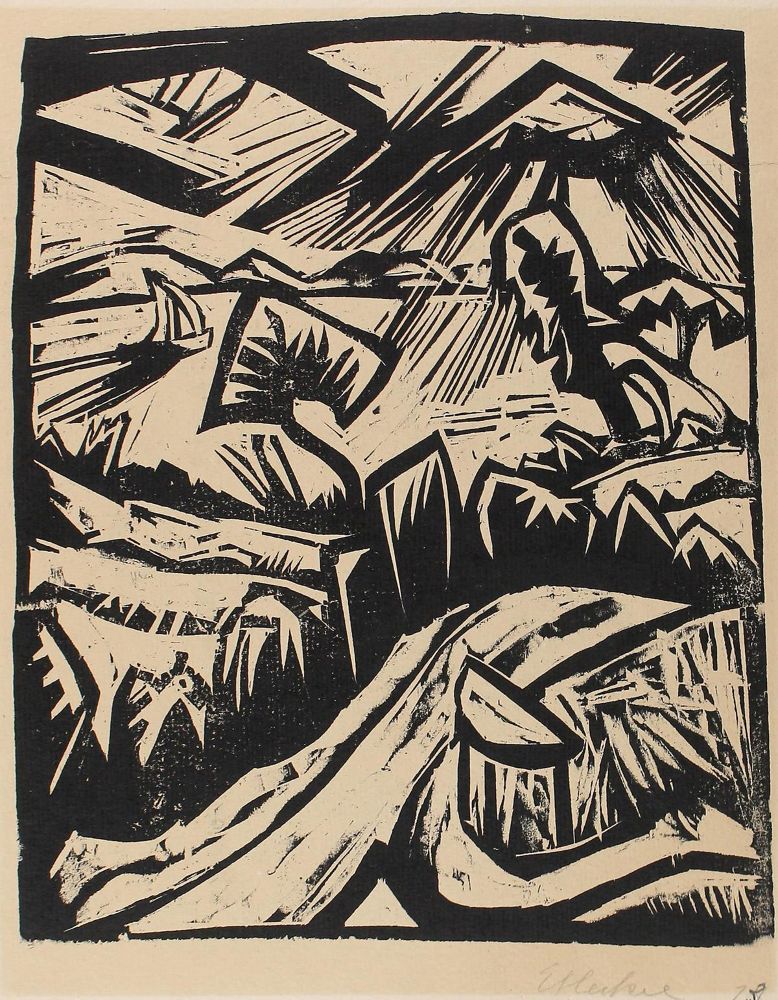 Große Abbildung Nr.1: 122-2860 Heckel, Erich: (Künstlergraphik)