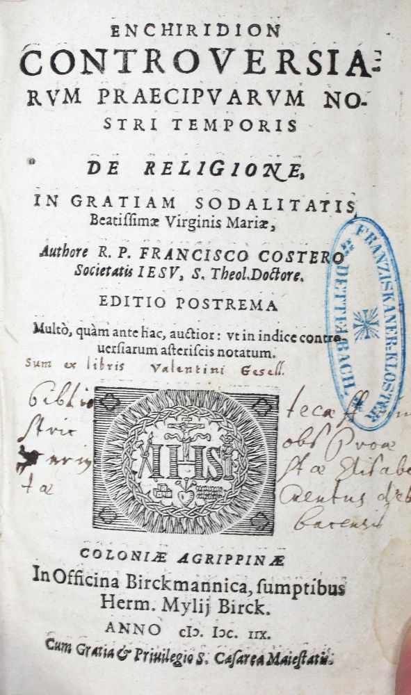 Große Abbildung Nr.1: 122-287 Schöpper,J.: (Alte Drucke, Handschriften und Theologie)