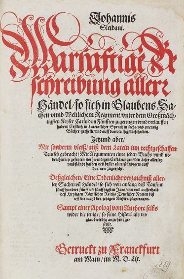 Große Abbildung Nr.1: 122-290 Sleidanus,J.: (Alte Drucke, Handschriften und Theologie)