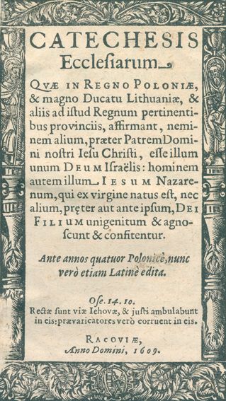 Große Abbildung Nr.1: 122-291 Rakauer Katechismus.: (Sozinianer)