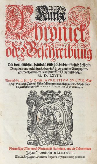 Große Abbildung Nr.1: 122-300 Surius,L.: (Alte Drucke, Handschriften und Theologie)