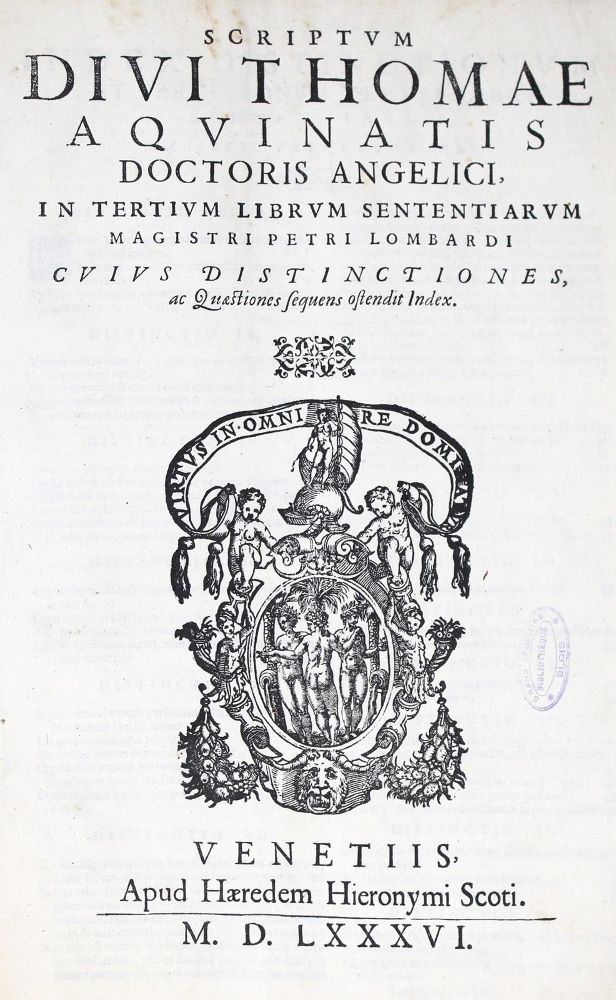 Große Abbildung Nr.1: 122-306 Thomas von Aquin.: (Alte Drucke, Handschriften und Theologie)