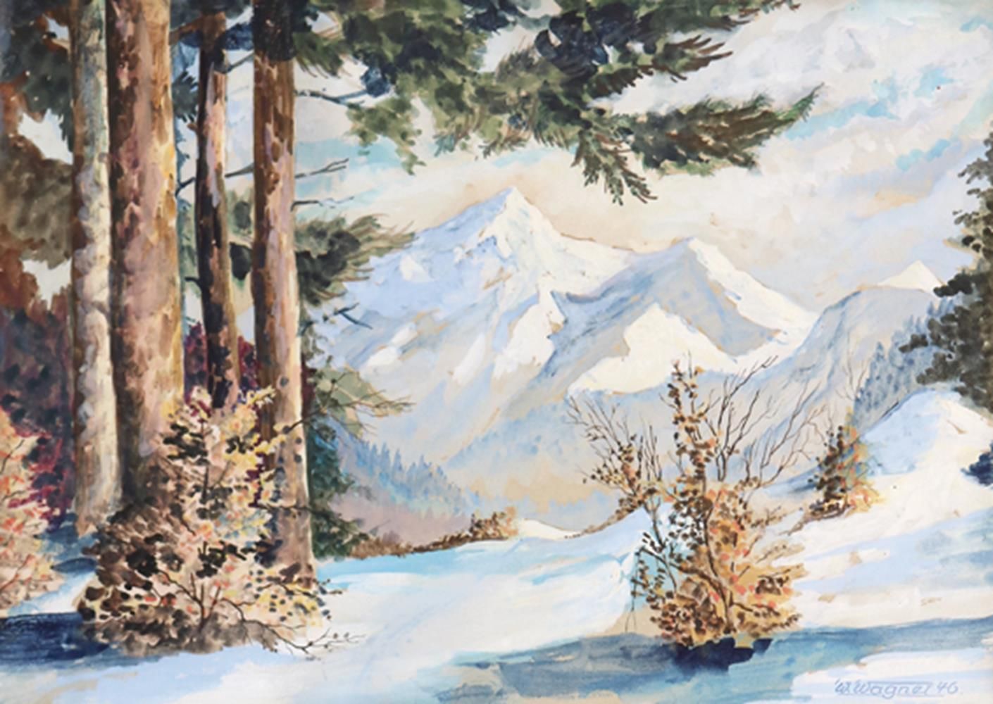 Große Abbildung Nr.1: 122-3165 Landschaft.: (Künstlergraphik)