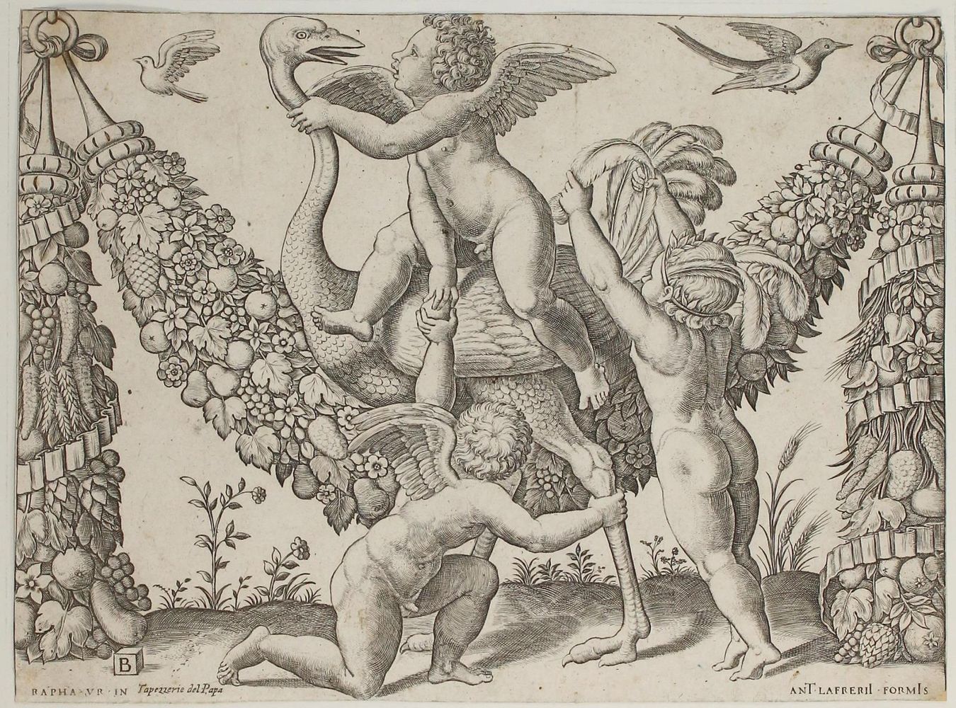 Große Abbildung Nr.1: 122-3293 Meister B mit dem Würfel: (Künstlergraphik)