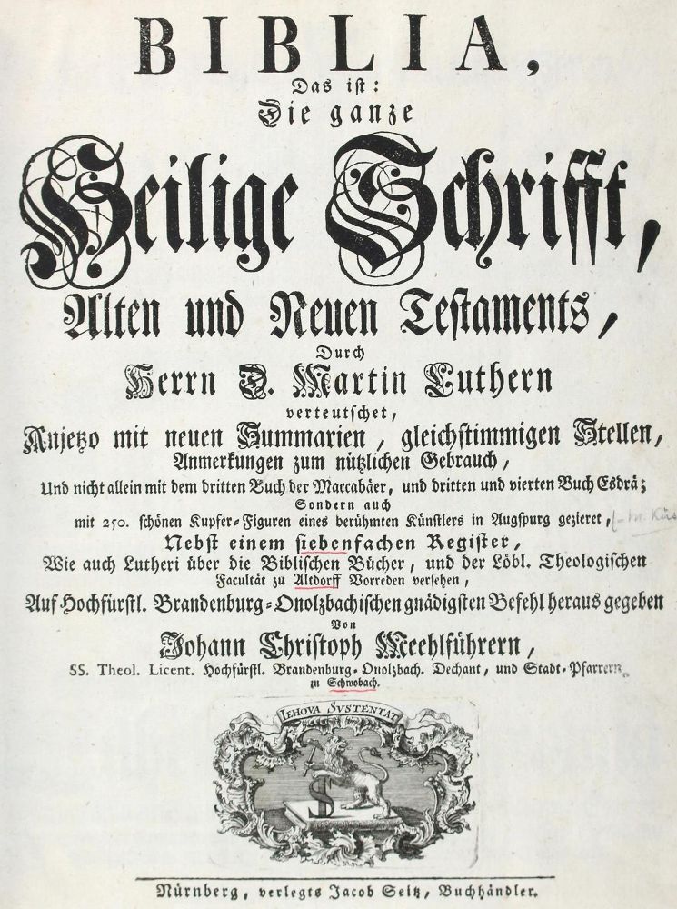 Große Abbildung Nr.1: 122-33 Biblia germanica.: (Bibeln)
