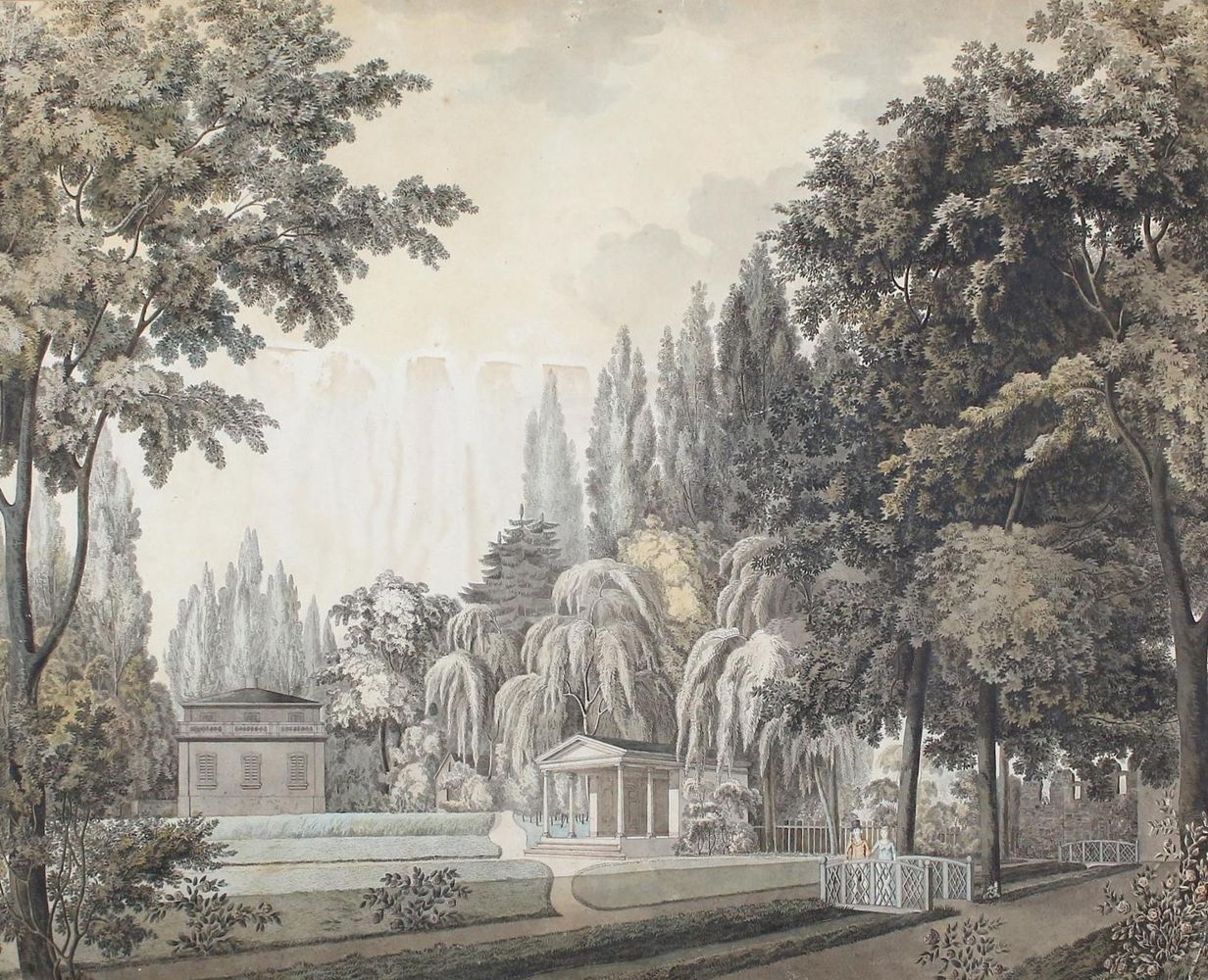 Große Abbildung Nr.1: 122-3378 Parklandschaft.: (Künstlergraphik)