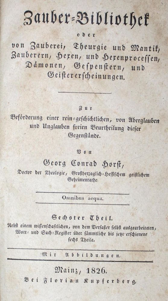 Große Abbildung Nr.1: 122-338 Horst,G.C.: (Grenzwissenschaften und Okkultismus)