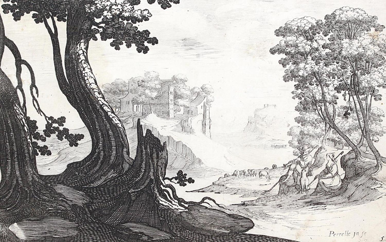 Große Abbildung Nr.3: 122-3398 Perelle, Gabriel: (Künstlergraphik)