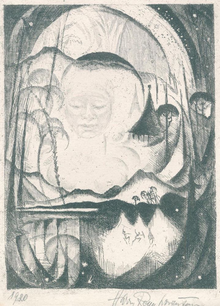 Große Abbildung Nr.1: 122-3514 Reuss-Löwenstein, Harry: (Künstlergraphik)