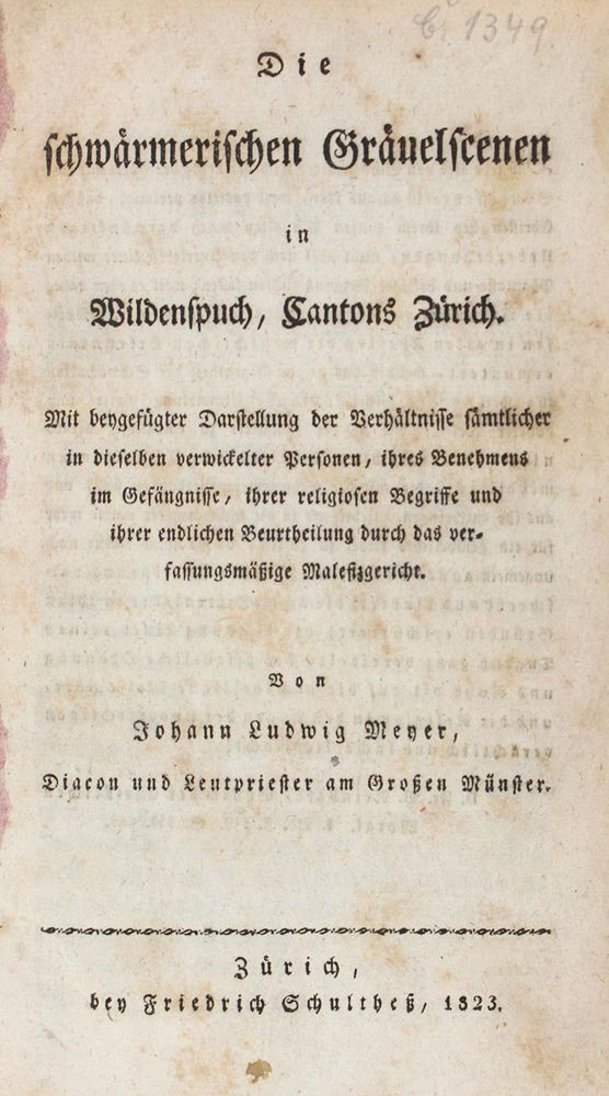 Große Abbildung Nr.1: 122-369 Meyer,J.L.: (Juridica und Kriminologie, Wildenspuch)