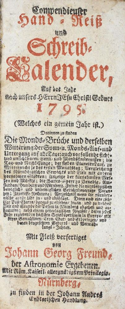 Große Abbildung Nr.1: 122-371 Freund,J.G.: (Kalender)