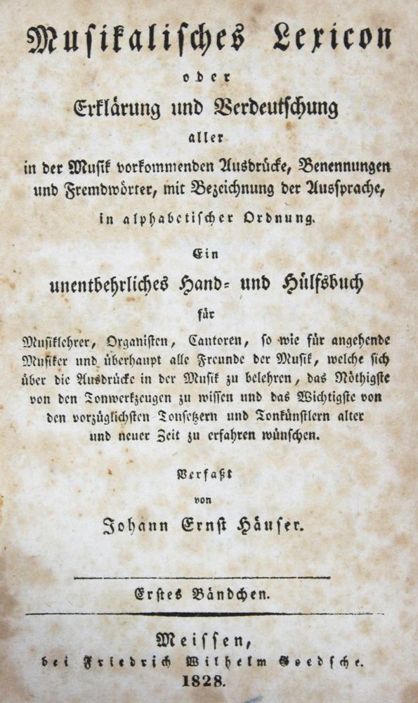 Große Abbildung Nr.1: 122-406 Häuser,J.E.: (Musik)