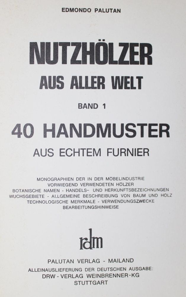 Große Abbildung Nr.1: 122-492 Palutan,E.: (Land- und Forstwirtschaft, Forstwirtschaft, Holz)