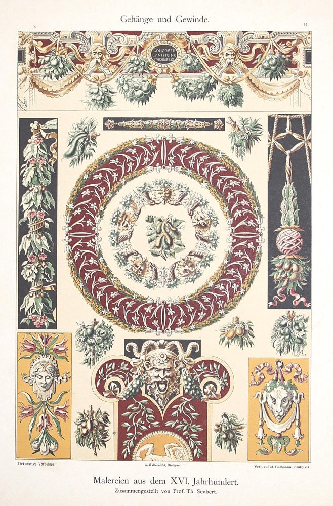 Große Abbildung Nr.1: 122-550 Konvolut: (Ornamente)