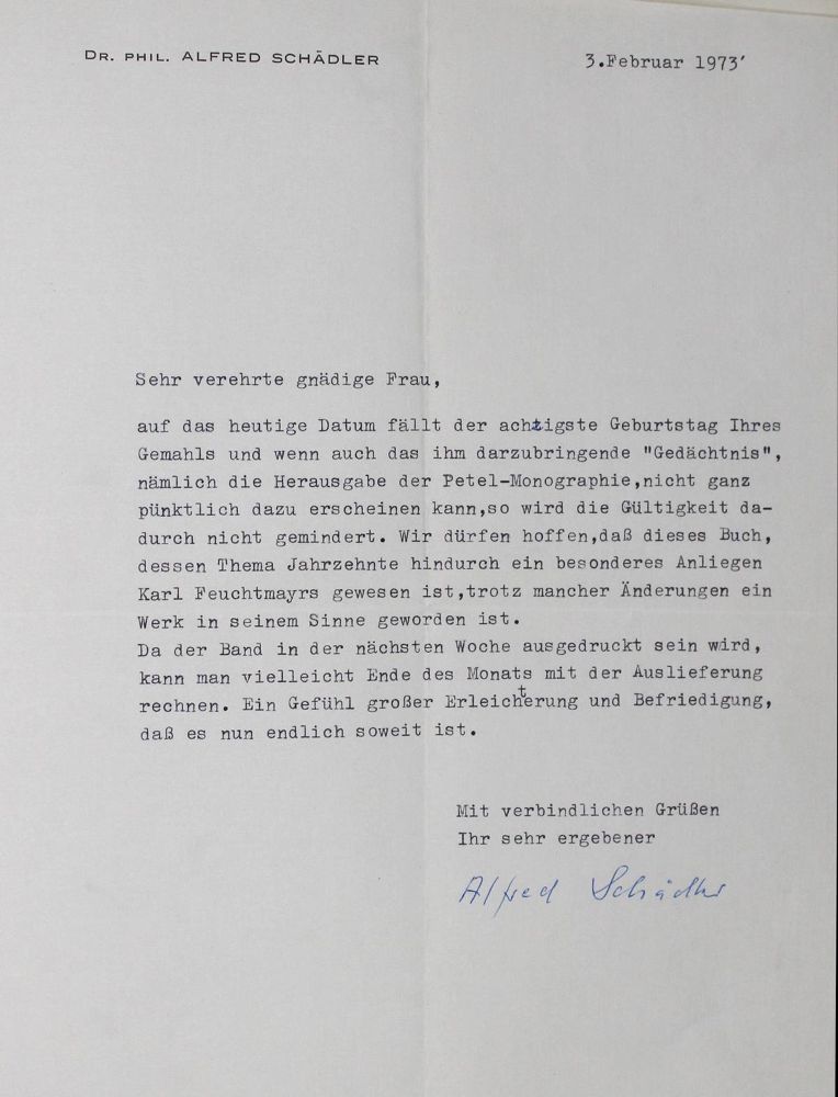 Große Abbildung Nr.1: 122-554 Korrespondenz: (Petel, Handschriften)