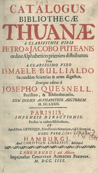 Große Abbildung Nr.1: 122-571 Thou,J.A.de.: (Bibliothek)