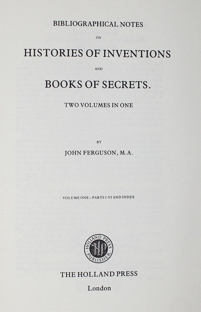 Große Abbildung Nr.1: 122-599 Ferguson,J.: (Bibliographie und Buchwesen)