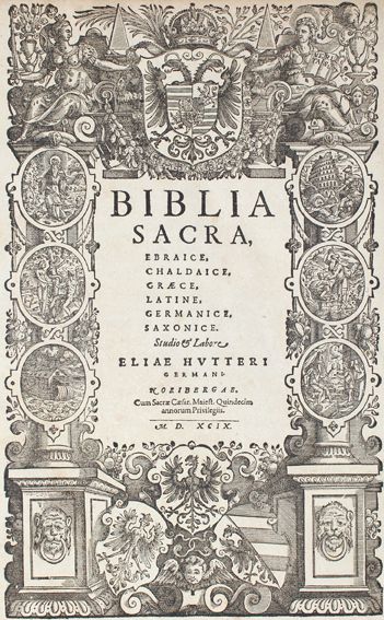Große Abbildung Nr.1: 122-60 Biblia polyglotta.: (Bibeln)