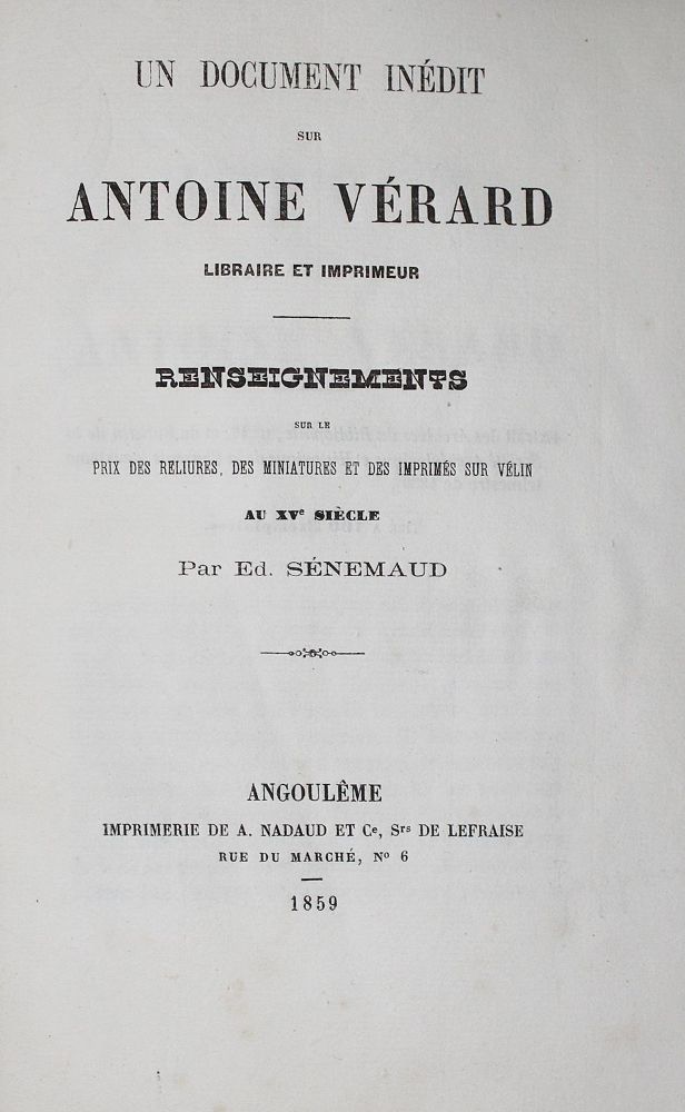 Große Abbildung Nr.1: 122-604 Senemaud,E.: (Inkunabeln, Verard)