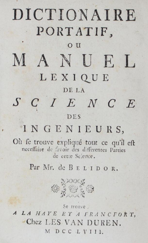 Große Abbildung Nr.1: 122-607 Belidor,B.F.de.: (Lexika - Wörterbücher - Sprachwissenschaften)