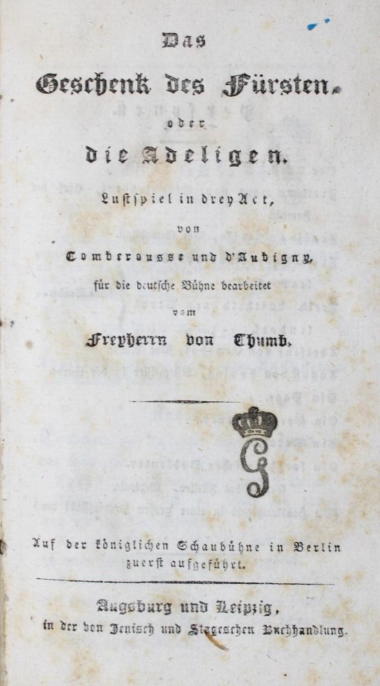Große Abbildung Nr.1: 122-717 Decomberousse,H.F. u. B.d'Aubigny.: (Literatur und illustrierte Bücher bis 19.Jahrhundert)