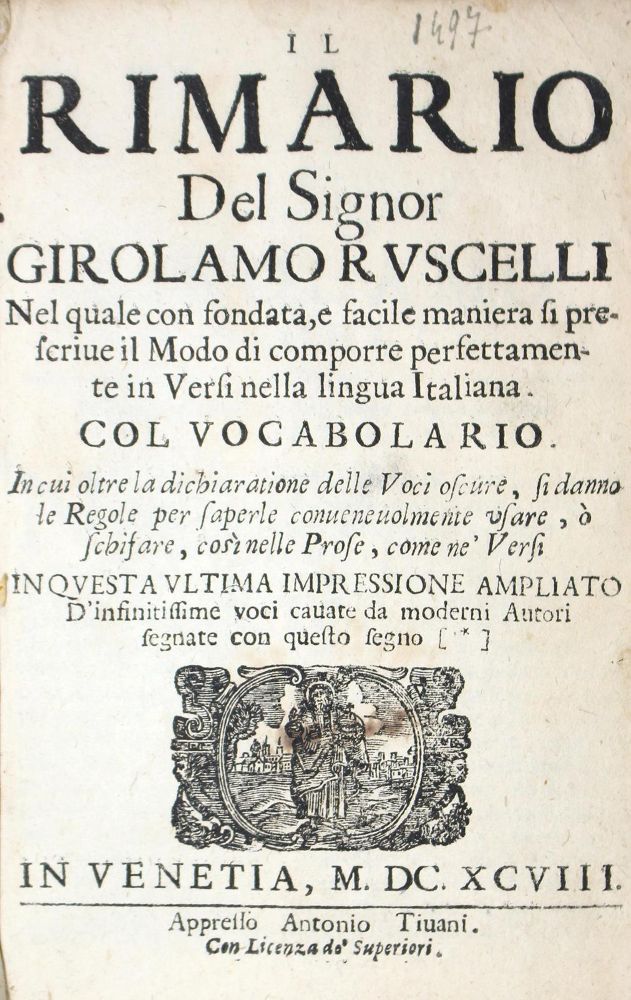 Große Abbildung Nr.1: 122-767 Ruscelli,G.: (Literatur und illustrierte Bücher bis 19.Jahrhundert)